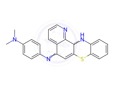 Chemical structure of BIS(N,N-DIMETHYL-N'-5H-PYRIDO[2,3-A]PHENOTHIAZIN-5-YLIDENE-1,4-PHENYLENEDIAMINE)NICKEL(II) DIPERCHLORATE