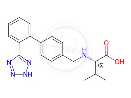 Chemical structure of Valsartan Desvaleryl Impurity