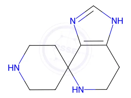 Chemical structure of 1,5,6,7-tetrahydrospiro[imidazo[4,5-c]pyridine-4,4'-piperidine] trihydrochloride