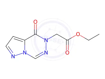 Chemical structure of ethyl (4-oxopyrazolo[1,5-d][1,2,4]triazin-5(4H)-yl)acetate