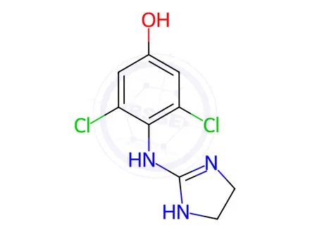 Chemical structure of 4-Hydroxy Clonidine Hydrochloride
