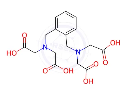 Chemical structure of Glycine, N,N'-[1,2-phenylenebis(methylene)]bis[N-(carboxymethyl)-
