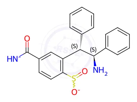 Chemical structure of {[(1S,2S)-2-amino-1,2-diphenylethyl](4-toluenesulfonyl)amido}(p-cymene)ruthenium(II) tetrafluoroborate, min. 97%