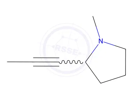 Chemical structure of Pyrrolidine, 1-methyl-2-(1-propynyl)-(9CI)