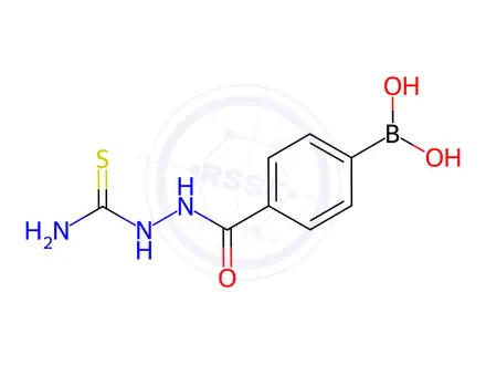 Chemical structure of (4-(2-Carbamothioylhydrazine-1-carbonyl)phenyl)boronic acid