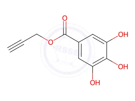 Chemical structure of Benzoic acid, 3,4,5-trihydroxy-, 2-propynyl ester (9CI)
