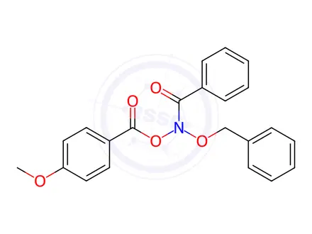 Chemical structure of (benzoyl-phenylmethoxy-amino) 4-methoxybenzoate