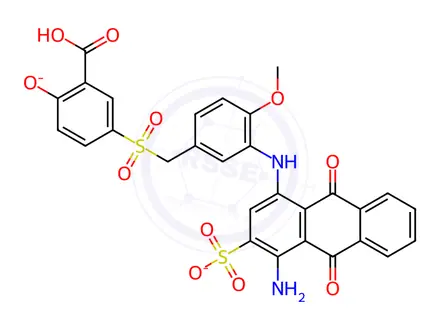 Chemical structure of Alizarine Sky Blue 3FG