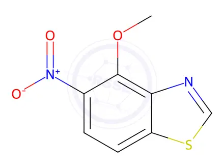 Chemical structure of Benzothiazole, 4-methoxy-5-nitro-(9CI)