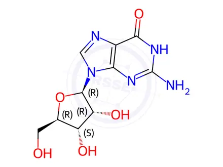 Chemical structure of Guanosine