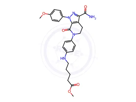 Chemical structure of Apixaban Impurity J