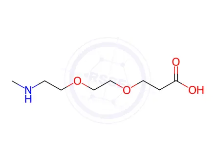 Chemical structure of 3-(2-(2-(Methylamino)ethoxy)ethoxy)propanoic acid
