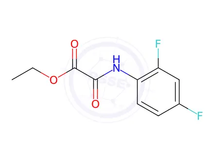 Chemical structure of ACETIC ACID, 2-[(2,4-DIFLUOROPHENYL)AMINO]-2-OXO-, ETHYL ESTER