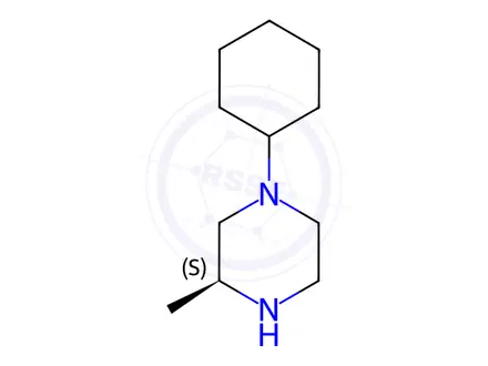 Chemical structure of Piperazine, 1-cyclohexyl-3-Methyl-, (3S)-