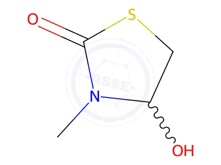 Chemical structure of 2-Thiazolidinone,4-hydroxy-3-methyl-(9CI)