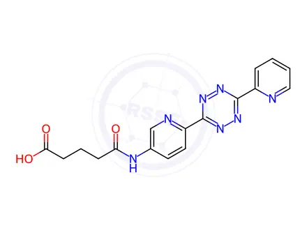 Chemical structure of Pentanoic acid, 5-oxo-5-[[6-[6-(2-pyridinyl)-1,2,4,5-tetrazin-3-yl]-3-pyridinyl]amino]-