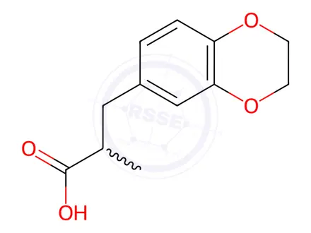 Chemical structure of 3-(2,3-Dihydrobenzo[b][1,4]dioxin-6-yl)-2-methylpropanoic acid