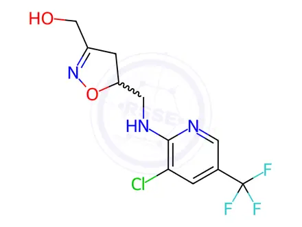 Chemical structure of (5-(((3-Chloro-5-(trifluoromethyl)pyridin-2-yl)amino)methyl)-4,5-dihydroisoxazol-3-yl)methanol