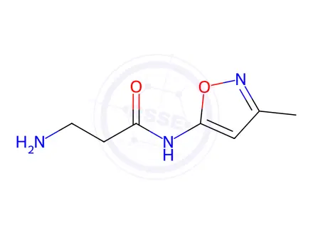 Chemical structure of 3-amino-n-(3-methylisoxazol-5-yl)propanamide