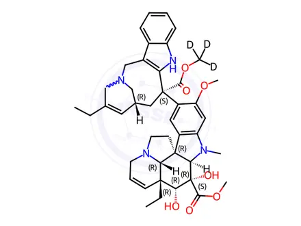 Chemical structure of Deacetyl Vinorelbine-d3