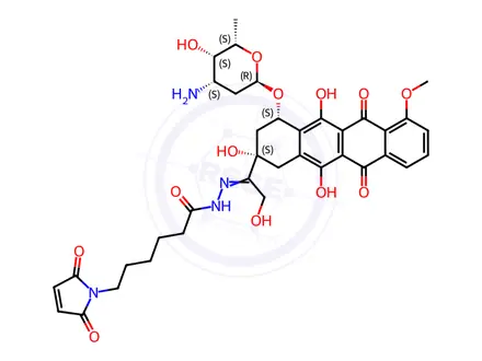 Chemical structure of Doxorubicin-hydrazone-caproyl-maleimide