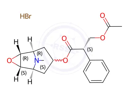 Chemical structure of O-Acetyl Scopolamine Hydrobromide