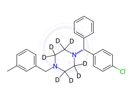 Chemical structure of Meclizine-d8 Dihydrochloride
