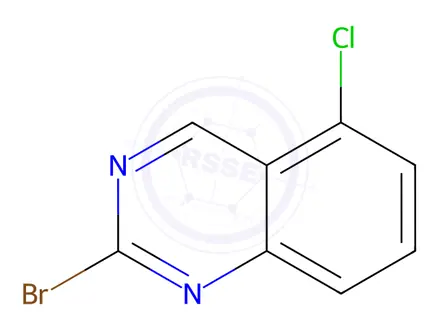 Chemical structure of Quinazoline, 2-bromo-5-chloro-