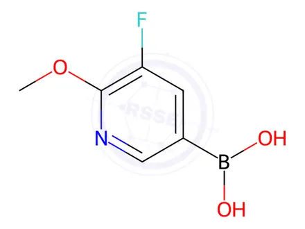 Chemical structure of (5-Fluoro-6-methoxypyridin-3-yl)boronic acid