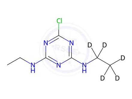 Chemical structure of Simazine-[D5]