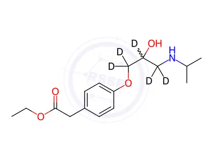 Chemical structure of Metoprolol Acid-d5 Ethyl Ester