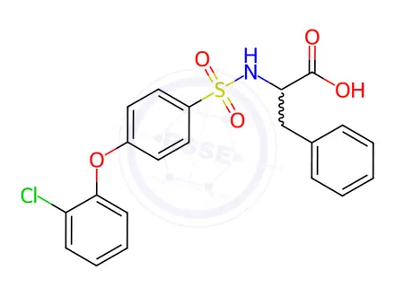 Chemical structure of ((4-(2-Chlorophenoxy)phenyl)sulfonyl)phenylalanine