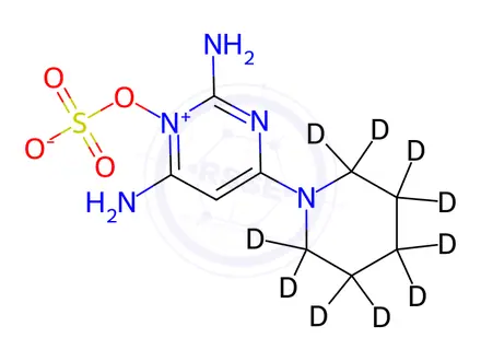Chemical structure of Minoxidil Sulfate-d10