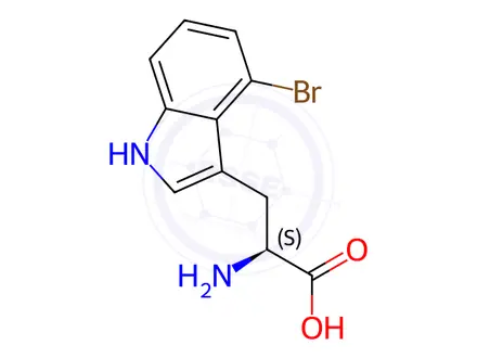 Chemical structure of 4-Bromo-L-tryptophan