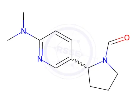 Chemical structure of 2-(6-(Dimethylamino)pyridin-3-yl)pyrrolidine-1-carbaldehyde