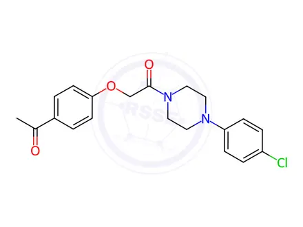 Chemical structure of Piperazine, 1-((4-acetylphenoxy)acetyl)-4-(4-chlorophenyl)-