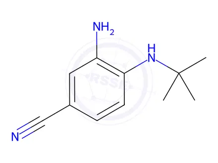 Chemical structure of 3-Amino-4-(tert-butylamino)benzonitrile