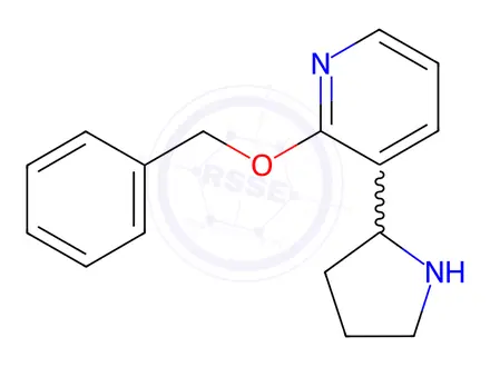 Chemical structure of 2-(Benzyloxy)-3-(pyrrolidin-2-yl)pyridine