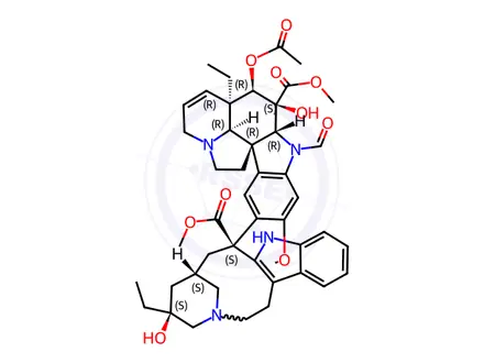 Chemical structure of Vincristine