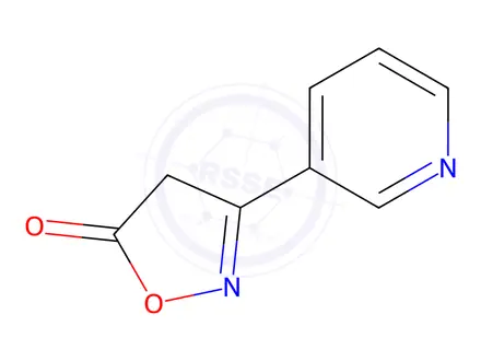 Chemical structure of 3-(pyridin-3-yl)-4,5-dihydro-1,2-oxazol-5-one