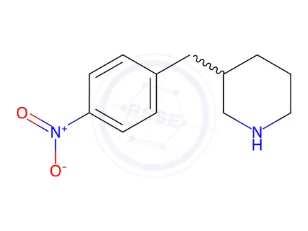 Chemical structure of Piperidine, 3-[(4-nitrophenyl)methyl]-