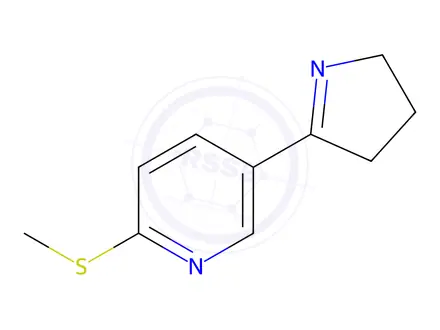 Chemical structure of 5-(3,4-Dihydro-2H-pyrrol-5-yl)-2-(methylthio)pyridine