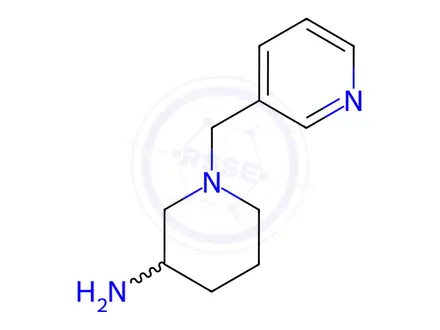Chemical structure of 1-Pyridin-3-ylMethyl-piperidin-3-ylaMine dihydrochloride, 98+% C11H19Cl2N3, MW: 264.19