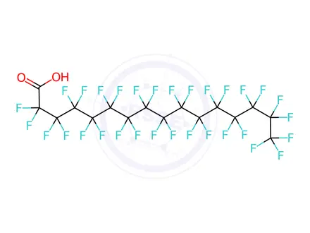 Chemical structure of Perfluorohexadecanoic acid