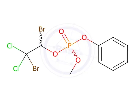 Chemical structure of Phosphoric acid (1,2-dibromo-2,2-dichloroethyl)(methyl)phenyl ester