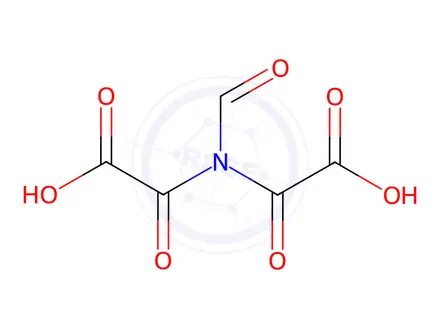 Chemical structure of Acetic acid, 2,2-(formylimino)bis[2-oxo-