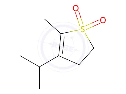 Chemical structure of Thiophene, 2,3-dihydro-5-methyl-4-(1-methylethyl)-, 1,1-dioxide (9CI)
