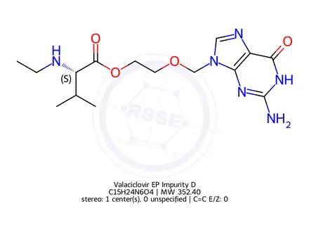 Chemical structure of Valaciclovir EP Impurity D