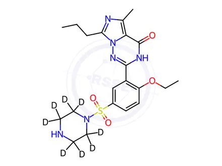Chemical structure of N-Desethyl Vardenafil-d8