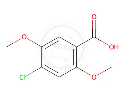 Chemical structure of 4-Chloro-2,5-dimethoxybenzoic acid